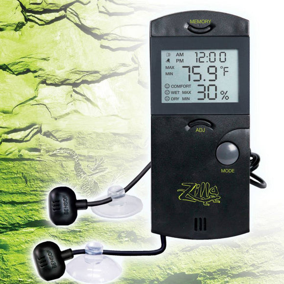 Zilla thermometer-hygrometer con 2 probetas