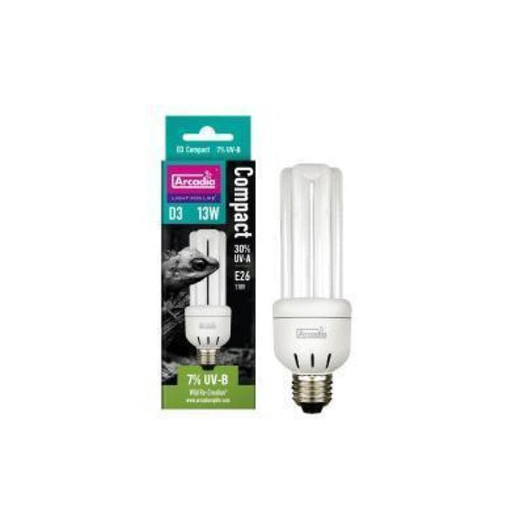 ARCADIA 7 % COMPACT BULB 13W (Lampara para terrarios tropicales)