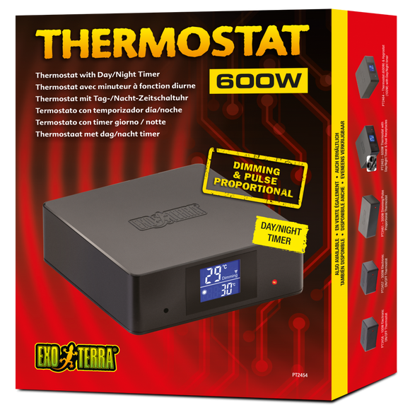 EXO TERRA TERMOSTATO PULSO/PROPORCIONAL CON TIMER DE  600 WATTS