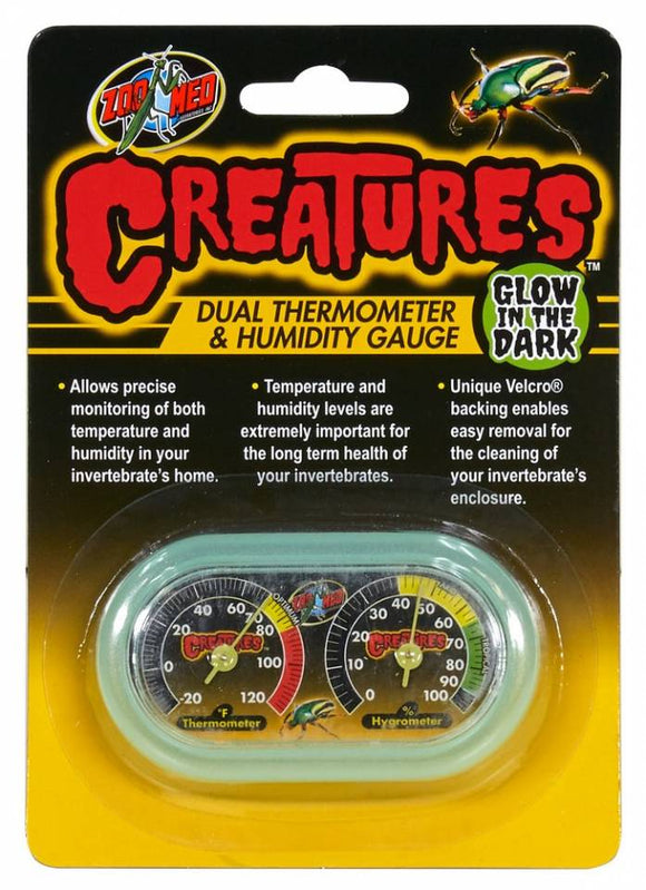 Zoo Med Creatures Dual Thermometer/Humidity Gauge
