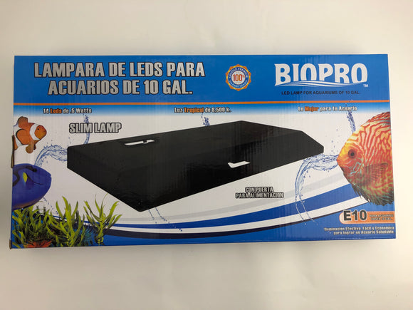 BIOPRO TAPA Y LAMPARA LED PARA ACUARIO 10 GALONES